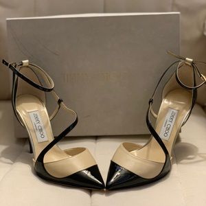 Jimmy choo size 37 two tone pumps